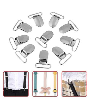 10PC Pacifier Clips - Silver Metal Clips for Pacifiers Bibs & Toys (25mm) | International Shipping Available - Buy Online on SooperMarket.com