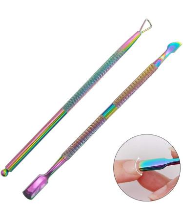 Cuticle Nipper Cuticle Pusher Cuticle Cutter for Precise Dead Skin Remover Pedicure Manicure Nail Art Tools Durable Cuticle Scissors Stainless Steel Rainbow - Buy Online on SooperMarket.com