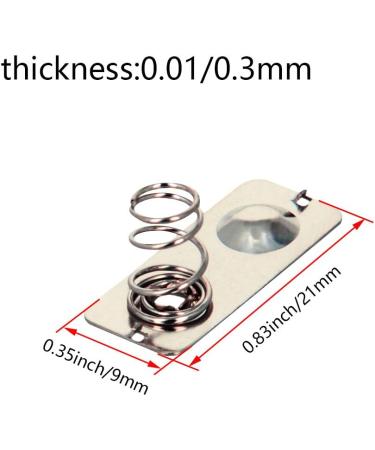Buy Heyiarbeit 50pcs AAA Battery Spring Plate - Positive to Negative Conversion Contact 21mmx9mm - High Quality Nickel Plated - Ideal for Electronics Projects - Buy Online on SooperMarket.com