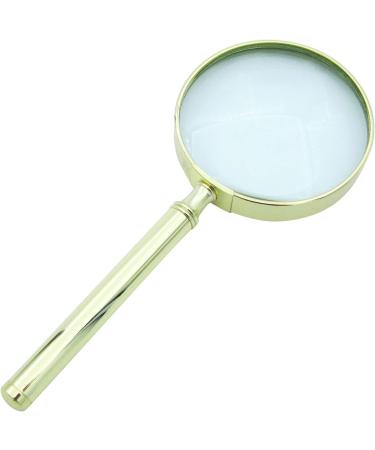 65mm 30X Handheld Glass Shatterproof Reading Magnifier for Seniors and Kid Lens Metal Handle Handheld Glass 30x - Buy Online on SooperMarket.com