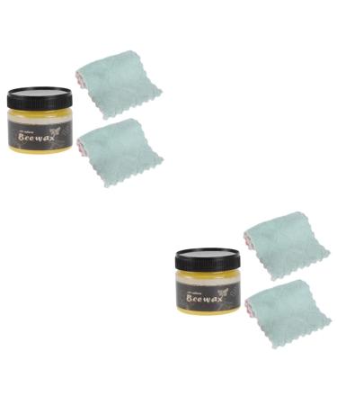 VILLCASE 2pcs Wood Maintenance Beeswax Wood Seasoning Wax Wood Use Wax Natural Polishing Beeswax Wood Polishing Beeswax 0.04 Ounce (Pack of 1) Yellowx2pcs