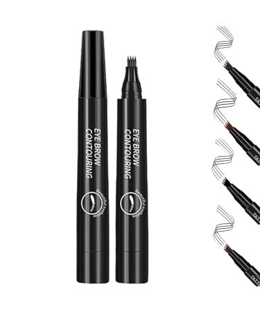 Waterproof Natural Eyebrow Pencil Precision Eyebrow Pencil Natural Fine Stroke Microblade Eyebrow Pencil Create Natural Eyebrows Easily Beautiful and Long-Lasting Waterproof Eyebrow Pencil Black