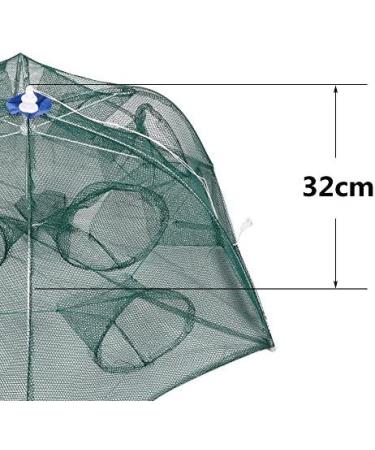 Goture Portable Folded Fishing Net with 12 Holes and 100 Feet Rope - Ideal for Catching Fish, Shrimp, Minnows, Crayfish, and Crabs - Buy Online on SooperMarket.com