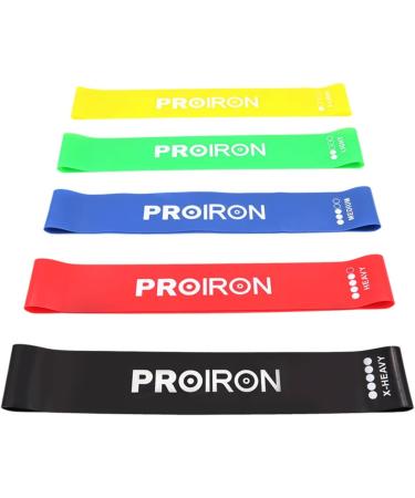 PROIRON Resistance Bands Set - Exercise Bands for Women and Men - Set of 5 with Guide and Carrying Bag (Upgraded Anti-roll Design) - Buy Online on SooperMarket.com