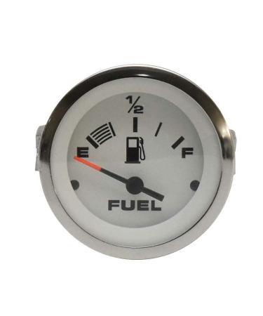 Teleflex Boat Fuel Gauge 59655 | Lido 2 Inch Silver White