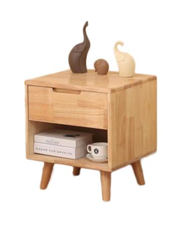 Nightstand Solid Wood Storage Small Bedroom Locker Nightstand Table with Drawers Furniture for Bedroom Living Room Office (Color : A) Dignified