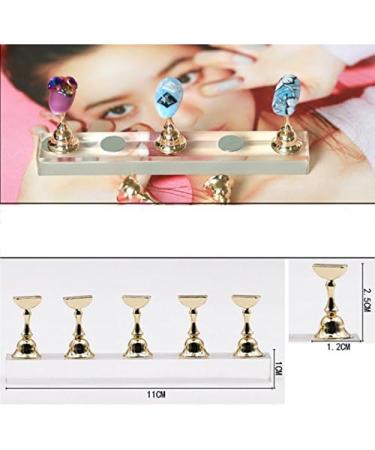 New Magnetic Manicure Nail Practice Hand Nail Exercises Pedestal Nail Supplies Nail Tips Display Stand gold - Buy Online on SooperMarket.com