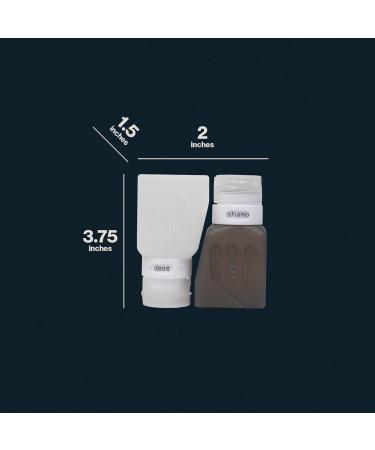 Gravel Travel Bottles 2-Pack | TSA Approved 85ml Leak-Proof Squeezable BPA-Free Containers with Label System - Perfect for Toiletries - Buy Online on SooperMarket.com