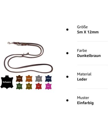 Buy Adjustable Dog Liner for Small & Large Dogs - 5m x 12mm Dark Brown | Durable & Stylish - Buy Online on SooperMarket.com