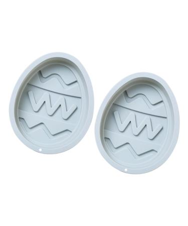Zerodeko 2pcs Cake Silicone Mold Egg Shaped Mold Tuile Molds Silicone DIY Baking Moulds Easter Bunny Egg Silicone Easter Eggshell Semi Sphere Silicone 3D Silicone Mold Food Silica Gel Fudge 19.9x16.4cm Blue
