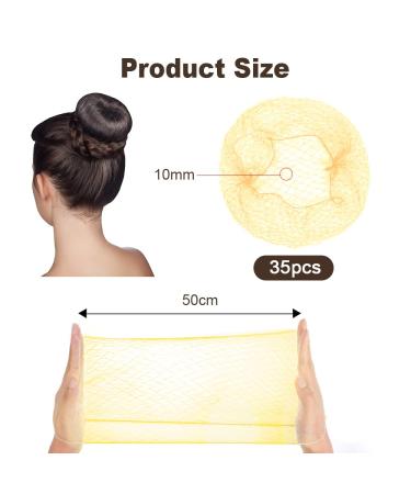 Uraqt 35-Piece Invisible Elastic Hair Networks - Premium Nylon Hair Buns for Women & Girls Ideal for Ballet & Dance - Buy Online on SooperMarket.com