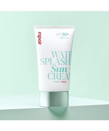 Espoir Water Splash Sun Cream SPF50+ PA++++ | Vegan Moisturizing & Soothing Cica Sun Block | Korean Skincare & BB Cream Substitute | 2 oz - Buy Online on SooperMarket.com