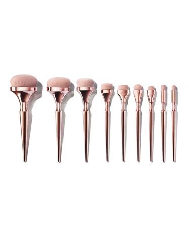 DFHBFG Set of 9 Makeup Brushes Complete Set of Foundation Brushes Beauty Tools Grooming Brushes 1 D