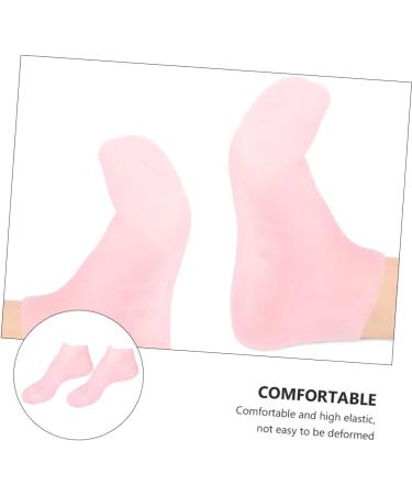 minkissy 3 Pairs Sock Feet Lotion Silicone Gel Moisturizing Heel Sleeves Spa Rejuvenate Birth Control Wallet Knee Scooter Pad Gel Booties Skin Dry Cracked Gel Pillow Miss Sebs Foot Pink - Buy Online on SooperMarket.com