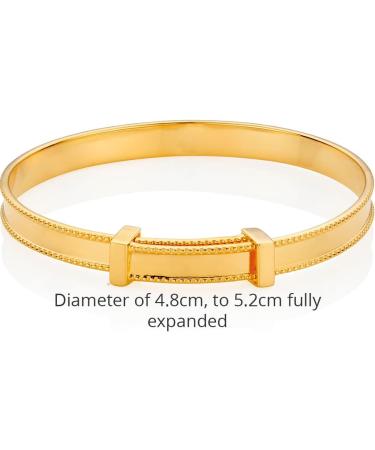 Molly Brown London 18ct Gold Plated Sterling Silver Heritage Baby Bangle - Buy Online on SooperMarket.com