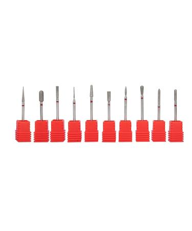 NAROOTE Nail Drill Bit Set 10Pcs Nail Drill Bits Nail Polishing Burr Manicure Pedicure Accessory Tool Set(F11-F20) - Buy Online on SooperMarket.com