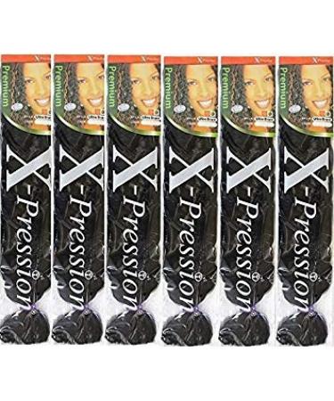 x-pression Premium Original Ultra Braid. - Color 33 (Pack of 6) 82 inch 33 82 inch