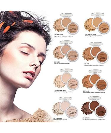AQUAPURITY PHOERA Sheer Matte Fixing Powder Makeup Base - Long Lasting Foundation Compact with Vitamin E (205 Golden Beige) - Buy Online on SooperMarket.com