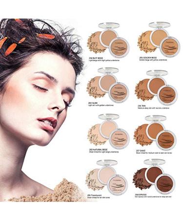 AQUAPURITY PHOERA Sheer Matte Compact Powder - Long-Lasting Makeup Fixer (203 NUDE) - Buy Online on SooperMarket.com