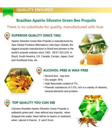 Immune booster/ Immune System Support/ Sore Throat/ Great for Cold & Flu Symptoms - Official Distributor - 5 bottles of Apiario Silvestre Brazilian Green Bee Propolis Spray Glycolic Extract-Non Alcoholic Wax Free Sugar Free - Buy Online on SooperMarket.com