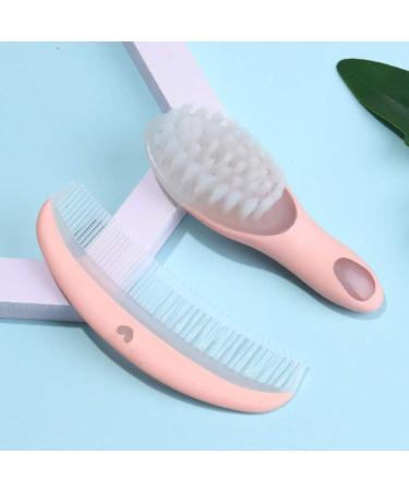 EXCEART Newborn Baby Comb and Brush Set with Baby Wipes - Baby Essentials Kit for Infant Massage and Toddler Hair Care (Pink) - Buy Online on SooperMarket.com