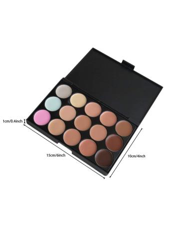 15 Colors Cream Contour Foundation Concealer Palette Kit with 11pcs Bamboo Brush - Buy Online on SooperMarket.com