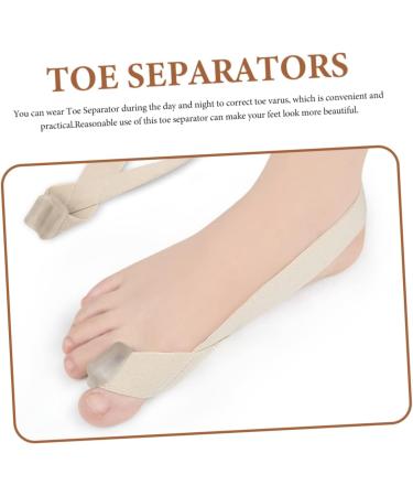 2pcs Toe Separator Set for Plantar Fasciitis, Hammer Toe, and Bunions - Pedicure Toe Separators for Women - 18.5x2.3cm - Buy Online on SooperMarket.com
