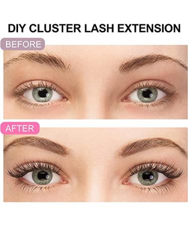 Fenshine Cluster Eyelash Extensions 240pcs - Natural False Eyelashes Mix 9-14mm - Soft Individual Lashes - Extension Kit with 20D/40D Curl - 0.07D - for Volume Lash Looks - Buy Online on SooperMarket.com