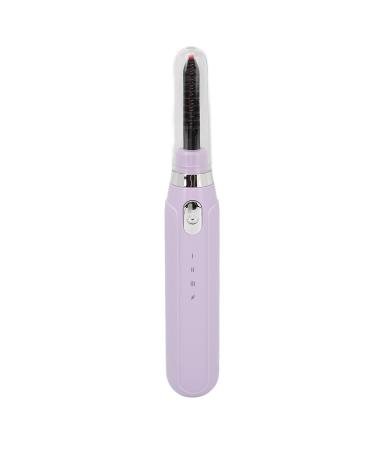 Heated Eyelash Curler Professional Intelligent Electric Heated Eyelash Curler with 3 Temperature Settings Compact Lightweight Thick Curly Slender Beauty for Women (Purple)