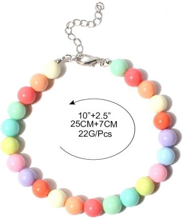 Dog Pearl Necklace Colorful Pet Jewelry Adjustable Pet Collar for Mini Breeds Dogs Cats Puppy Kitten - Buy Online on SooperMarket.com