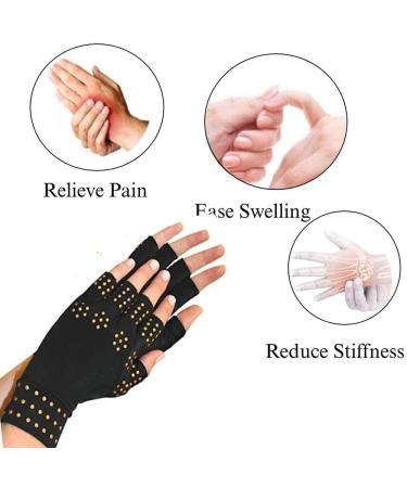 tesrgre Fingerless Compression Arthritis Pain Relief Support Magnetic Therapy Glove - Buy Online on SooperMarket.com