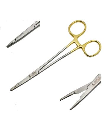 Olsen HEGAR Needle Holder Needle Driver with Scissors Cutting Edges Scissor Clamp Forceps 6 inches with Tungsten Carbide ARTMAN Brand