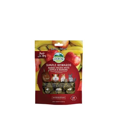 Oxbow Apple and Banana Simple Rewards Baked Treats 60 g (Pack of 1) Banana 60 g (Pack of 1)