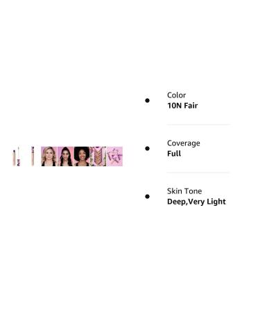 Creaseless Undereye Concealer 0.225oz 10N Fair - Smooth & Flawless Coverage - Buy Online on SooperMarket.com