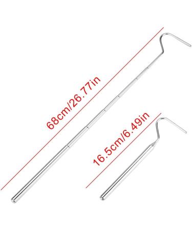 Stainless Steel Snake Hook - Extendable 16.5-68cm - Reptile Catcher Tool for Controlling and Moving Snakes - Buy Online on SooperMarket.com