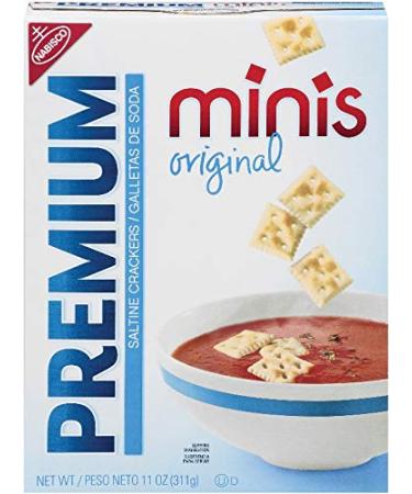Premium Minis Saltine Crackers, Original, 11 Ounce - Pack of 4