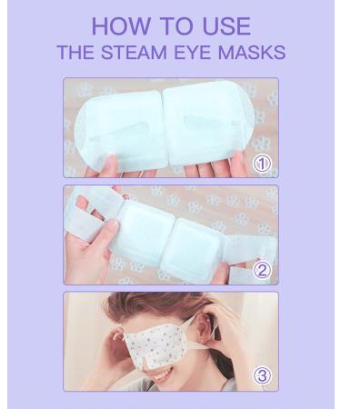 10 PCS Lavender Steam Eye Mask for Dry Eye Relief and Dark Circles - Self Heating, Disposable and Soothing Headache - Eye Steam Mask for Puffiness and Fatigue - Buy Online on SooperMarket.com