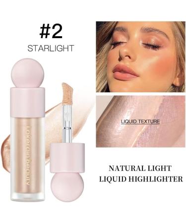 Go Ho Liquid Highlighter Makeup Natural Face Highlighter Stick Silky Smooth Light Liquid Luminizer Long Lasting Highlight Face Illuminator Make up 02 Starlight 02 Starlight 10.00 g (Pack of 1) - Buy Online on SooperMarket.com