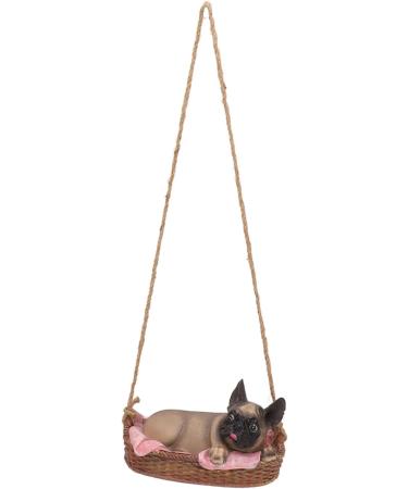 Swing Dog Garden Statue Durable Cute Ornament for Yard and Home Animal Gift (Gray) Grey - Buy Online on SooperMarket.com