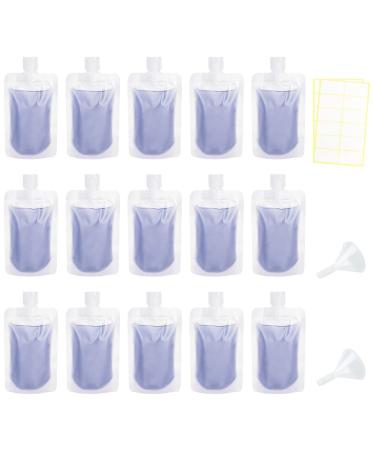 Mulaibdin 15 pieces of travel bottles for filling travel bottles set 100ml squeeze for self -filling Travel Bottles for toiletries travel gadgets aircraft travel container for shampoo shower gel cream