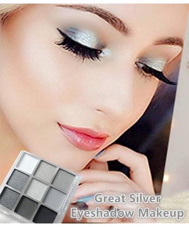 Go Ho Black/Silver Smokey Eyeshadow Palette - 9 Matte & Shimmer Shades for Waterproof Cool Daily Eye Makeup - Buy Online on SooperMarket.com