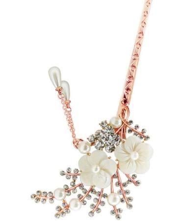 Minkissy 1PC Flower Pearl Hair Chopstick Alloy Hair Pin Chopsticks with Tassel Vintage Hair Stick for Girls Women - Buy Online on SooperMarket.com