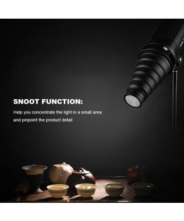 Aluminium Conical Studio Snoot Kit with Grid, Filters for Bowens Mount Flash Light - Buy Online on SooperMarket.com