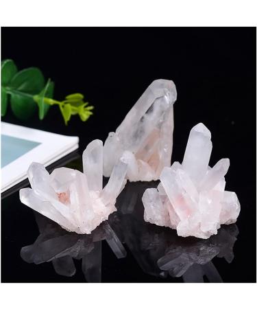 for 50-350g Natural White Crystal Cluster Quartz Crystal Health Reiki Stone Raw Point Specimen Home Decor Raw Crystals Gift Home Decorative Stones (Color : Crystal Cluster Size : 300-350g) - Buy Online on SooperMarket.com