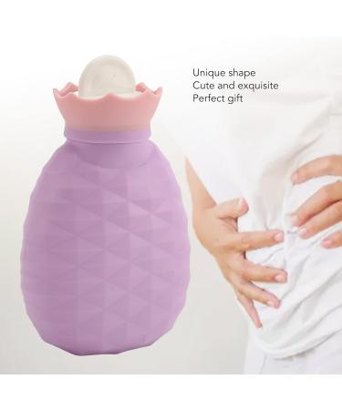 Shop Leak-proof Silicone Hot Water Bottle - Soft Pain Relief for Neck & Shoulder (Purple) | International Shipping - Buy Online on SooperMarket.com