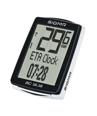 Sigma Sport Bicycle Computer BC 16.16 STS 16 functions arrival indicator wireless bicycle speedometer black single
