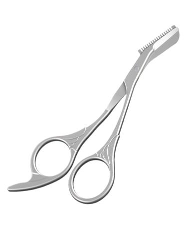 Eyebrow Scissors with Comb 5.63" Stainless steel Brow Scissors Rustproof Eye Brow Trimmer for Ladies Trimming Scissors with Non slip Handle for Home Travel