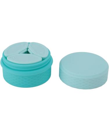 Silicone Cream Jars with Spoon Travel Silicone Makeup Container Portable 3 in 1 Outdoor for Women (Sky Blue) - Buy Online on SooperMarket.com