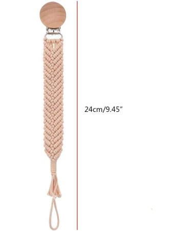 WT-DDJJK Pacifier Chain - Woven Cotton Rope Baby Pacifier Clip & Dummy Holder | International Shipping Available - Buy Online on SooperMarket.com