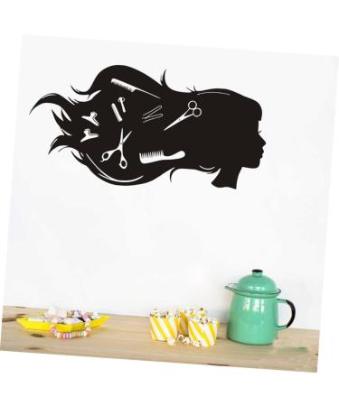 Gogogmee Self-Adhesive Wall Sticker Wall Sticker for Hair Salon Barber Shop Wall Decal Homedecor Wall Sticker for Salon Decoration for Home Hairdressing Wall Sticker Wall Decals - Buy Online on SooperMarket.com